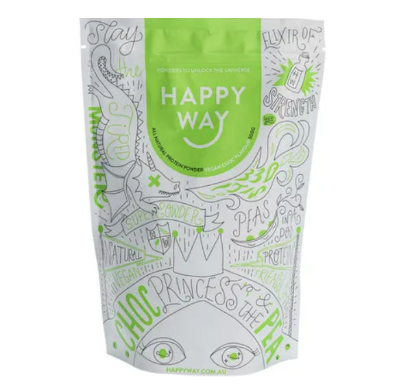 Happy Way Protein Powder - Vegan Choc 500g