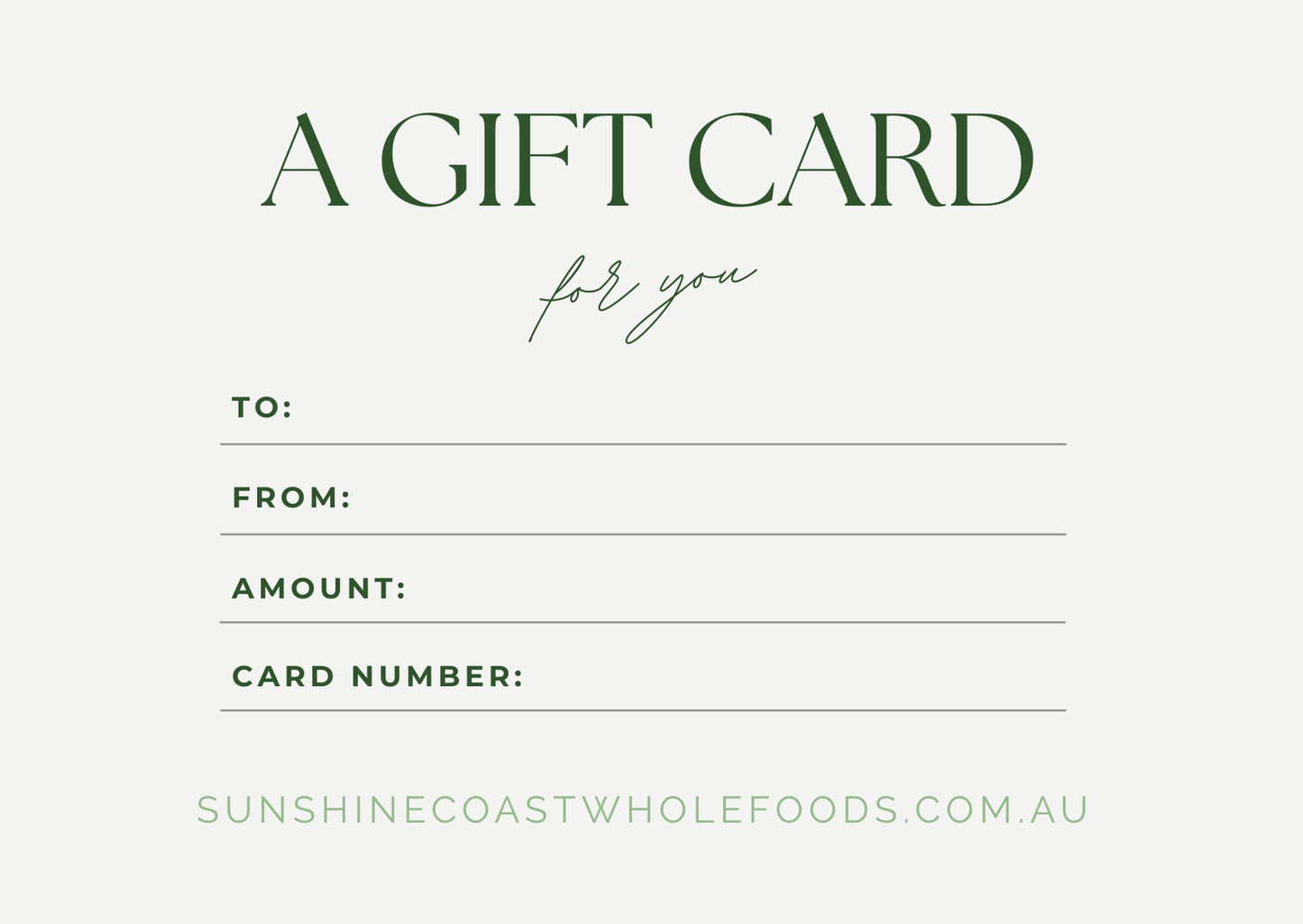 GIFT CARD