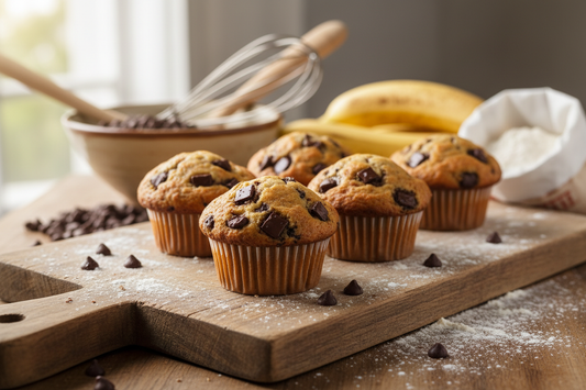 Banana and Choc Chip Muffins | Healthy Lunchbox Snacks