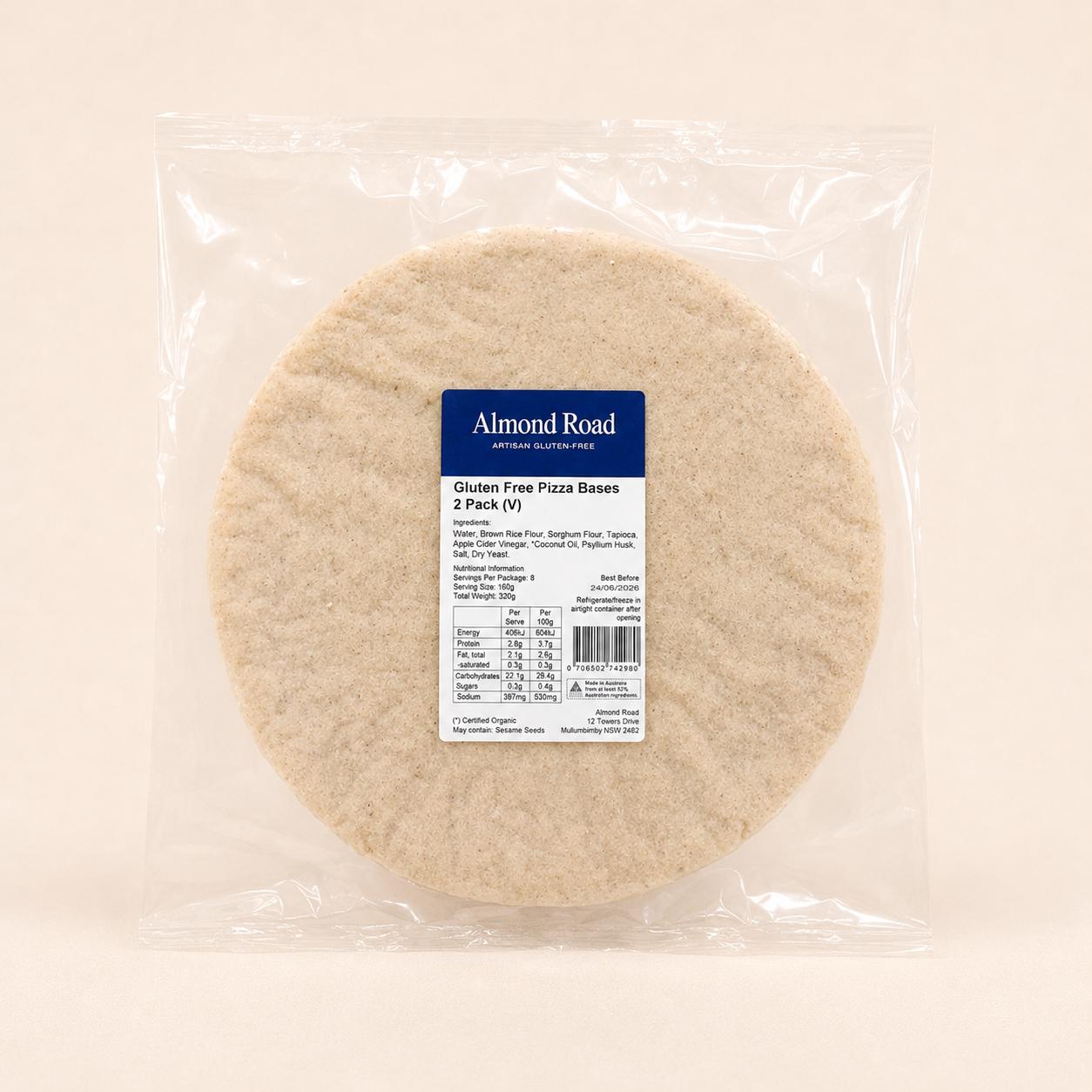 Almond Road Gluten Free Pizza Bases | Sunshine Coast Gluten Free Bread