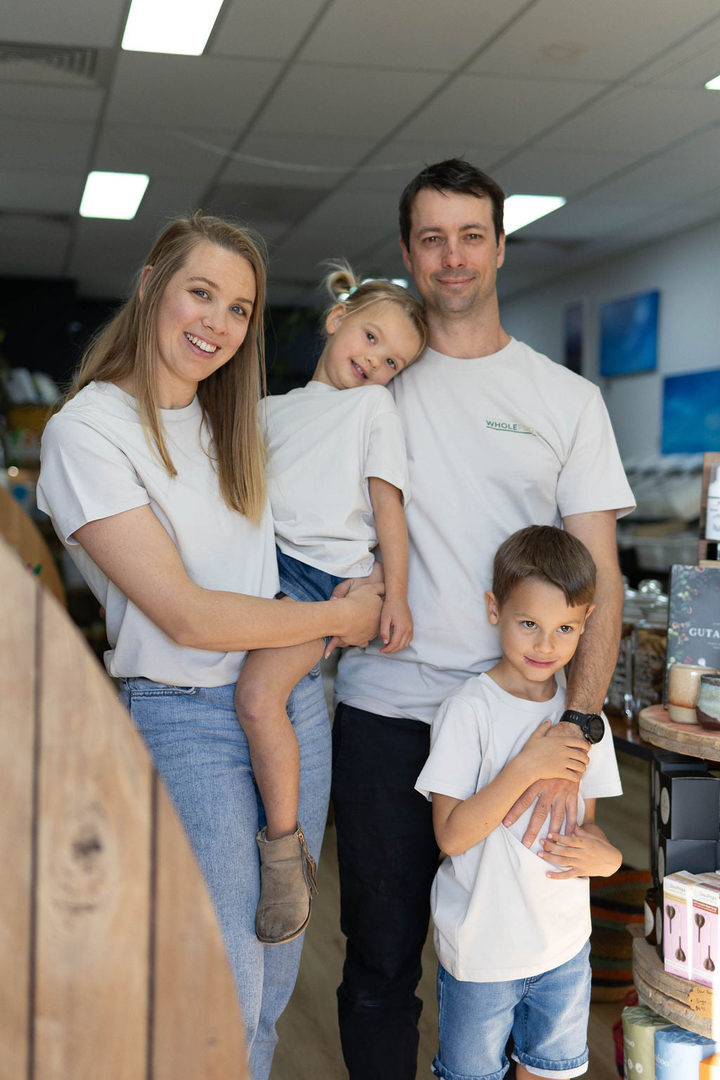 Alex and Alyssa with their kids | Family-run Organic Health Food Store Sunshine Coast