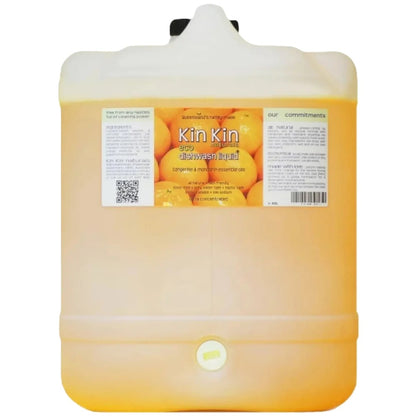 20L container of Kin Kin Naturals eco dishwash liquid for Refills in store on a white background