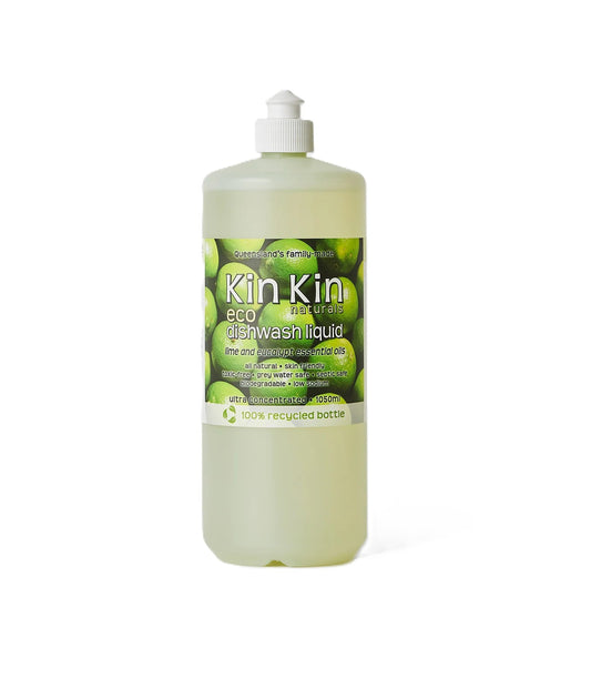 1050ml Kin Kin Naturals eco dishwash liquid bottle on a white background